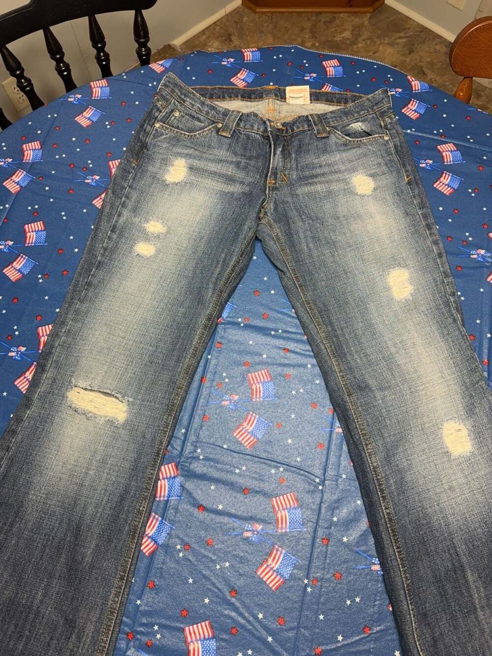 Smarque Distressed Bootcut Jeans - Picture 2 of 9